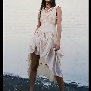 Free People Exotic Escape Convertible Maxi Dress in Semolina